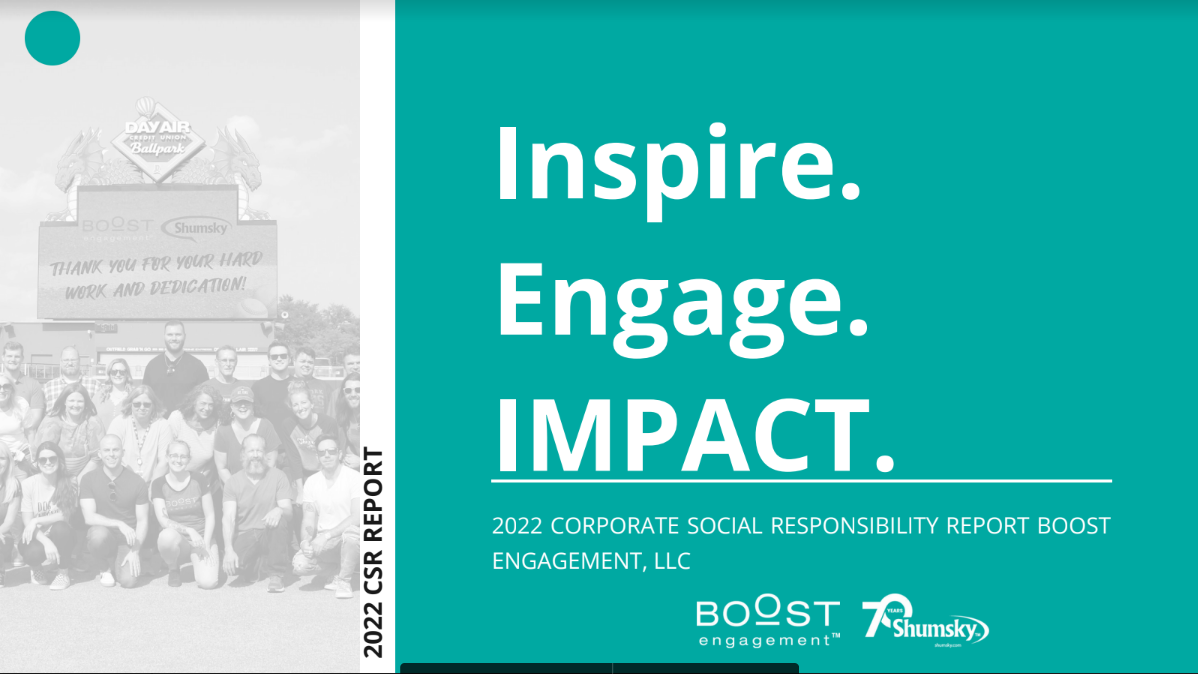 Boost Engagement Corporate Social Responsibility Report 2021