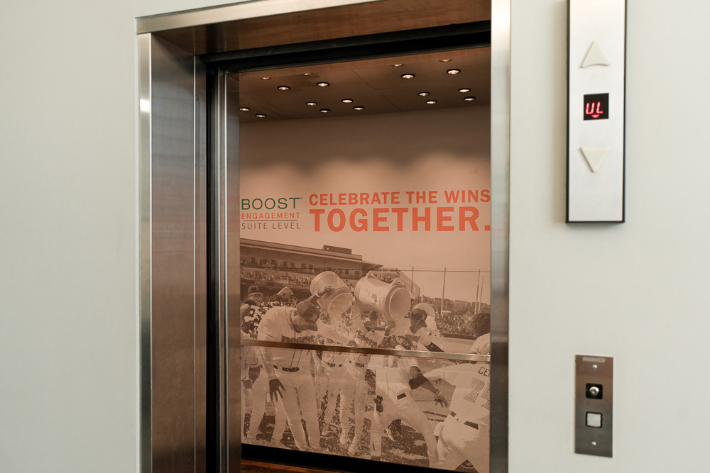 Boost Suite Level elevator at Dayton Dragons stadium